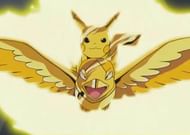 Pokemon using Thunder in the anime (Image via The Pokemon Company)